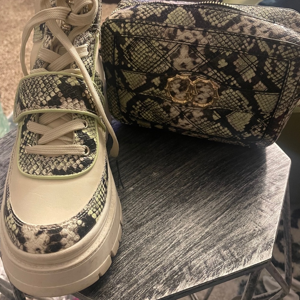 Platform Sneaker Boot And Matching Bag. - image 1